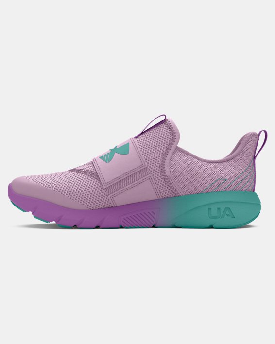 Girls' Grade School UA Flash Fade Running Shoes, Purple, pdpMainDesktop image number 1